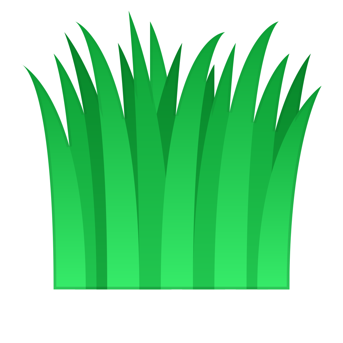 skeuomorphism style grass icon