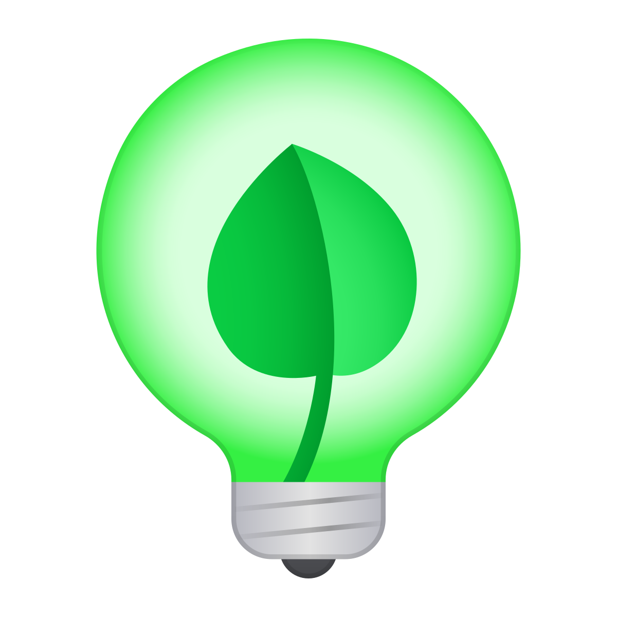 skeuomorphism style greentech icon