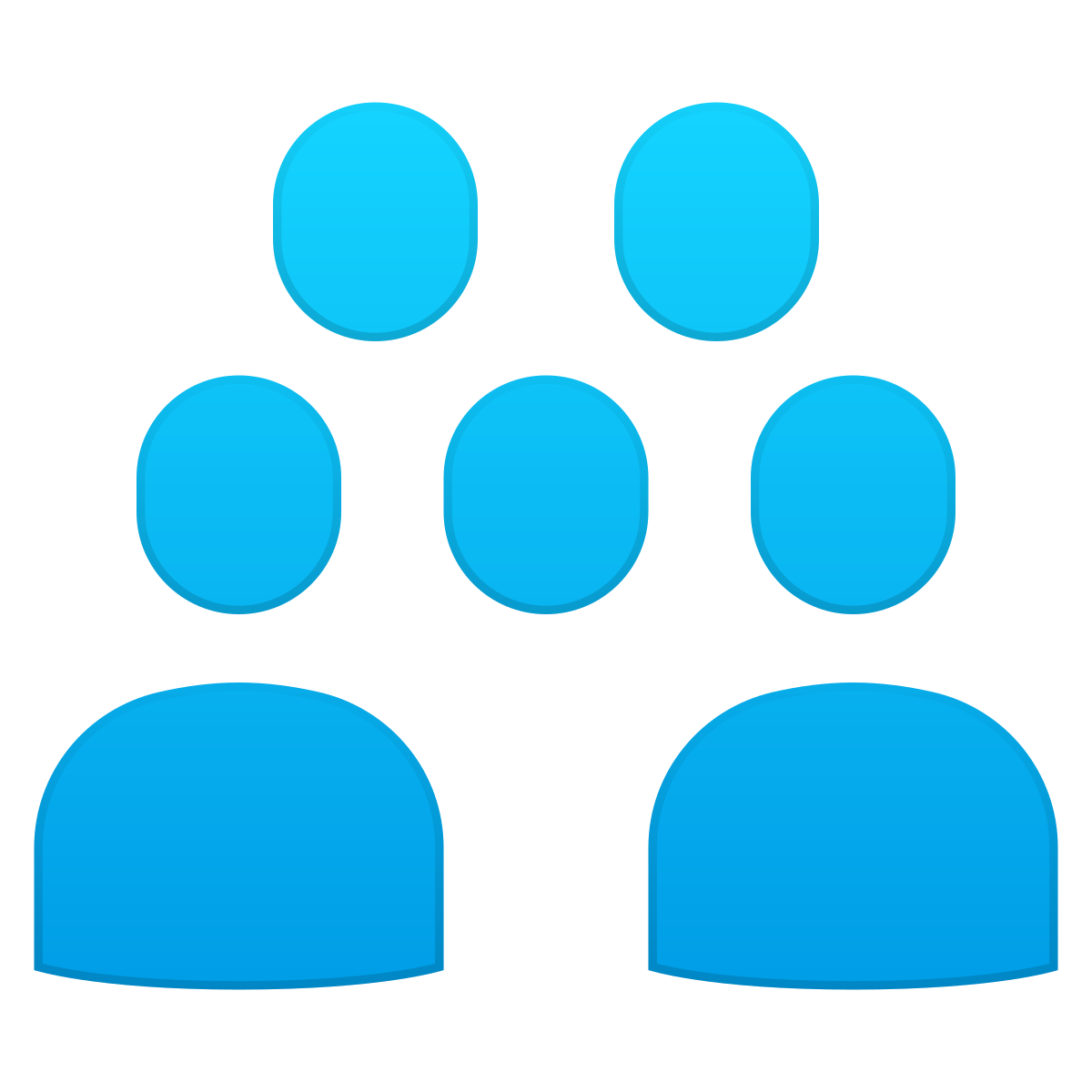 skeuomorphism style groups icon