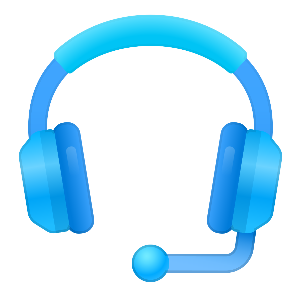 skeuomorphism style headset icon