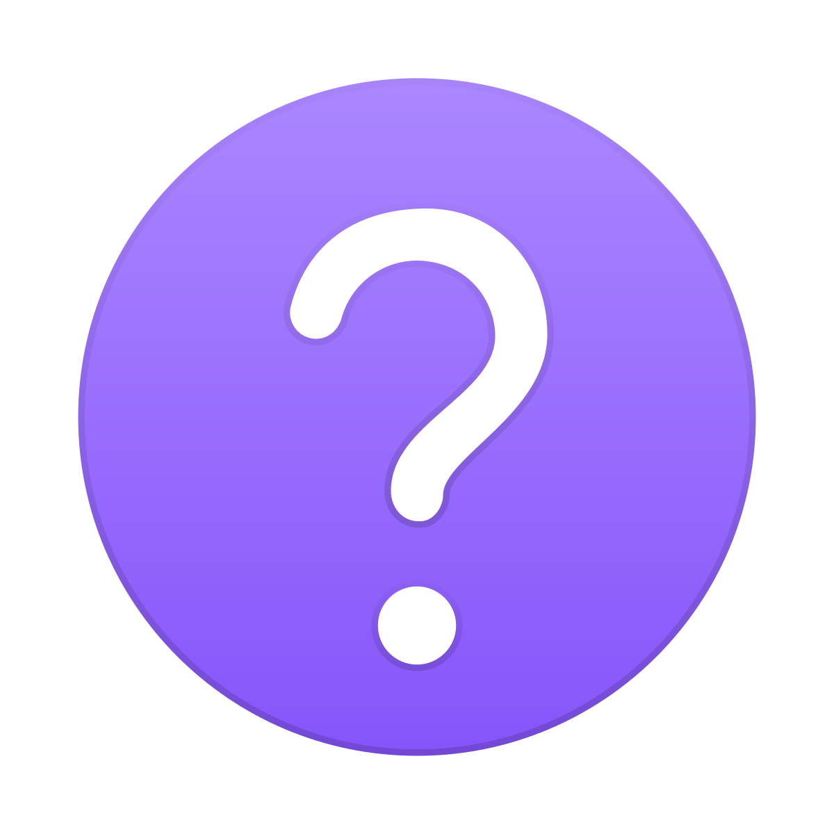 skeuomorphism style help icon