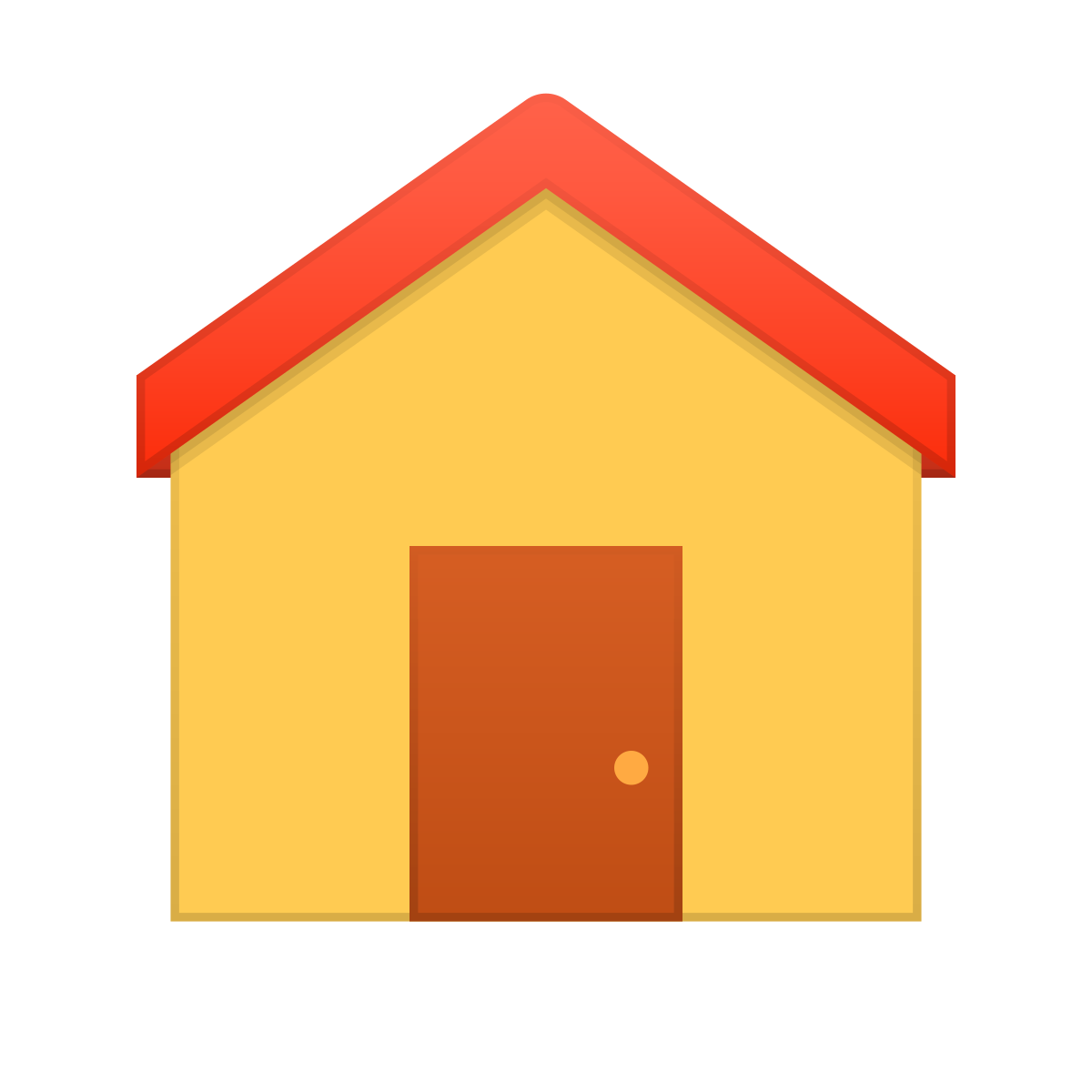 skeuomorphism style home icon