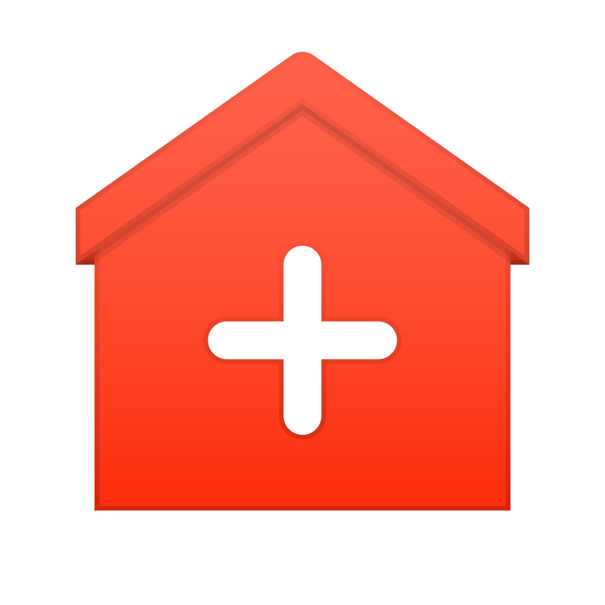 skeuomorphism style hospital icon