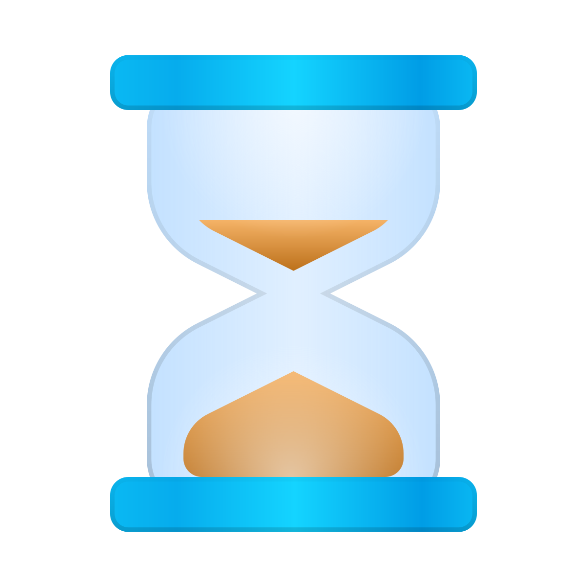 skeuomorphism style hourglass icon