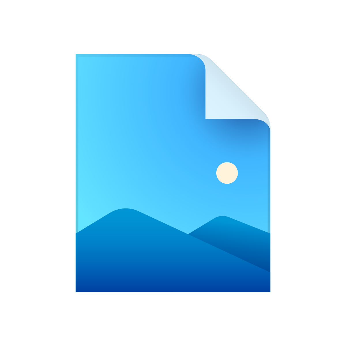 skeuomorphism style image file icon