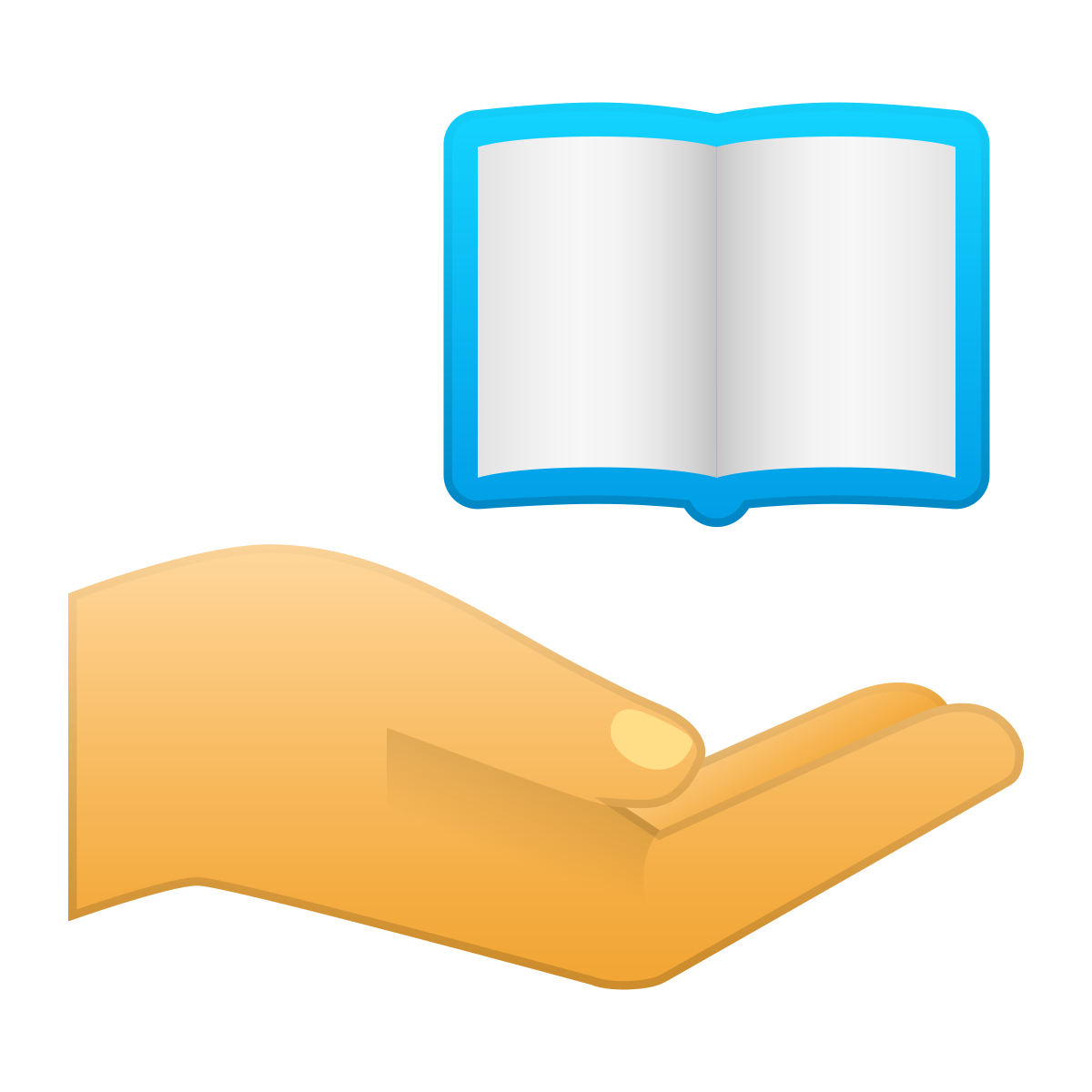 skeuomorphism style knowledge sharing icon