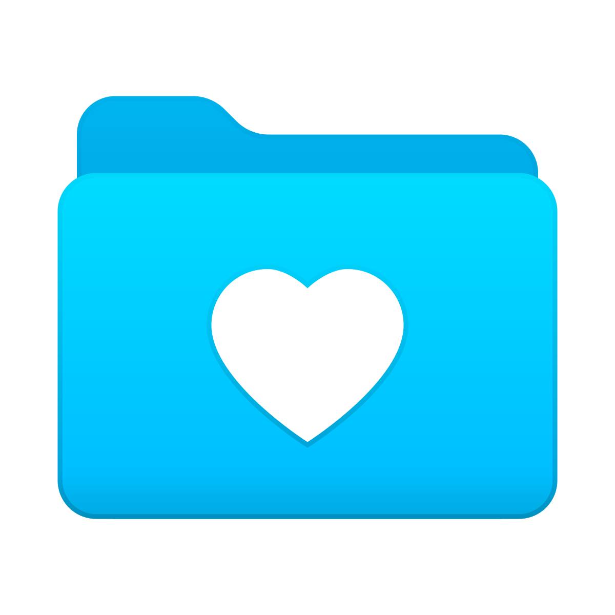 skeuomorphism style likes folder icon
