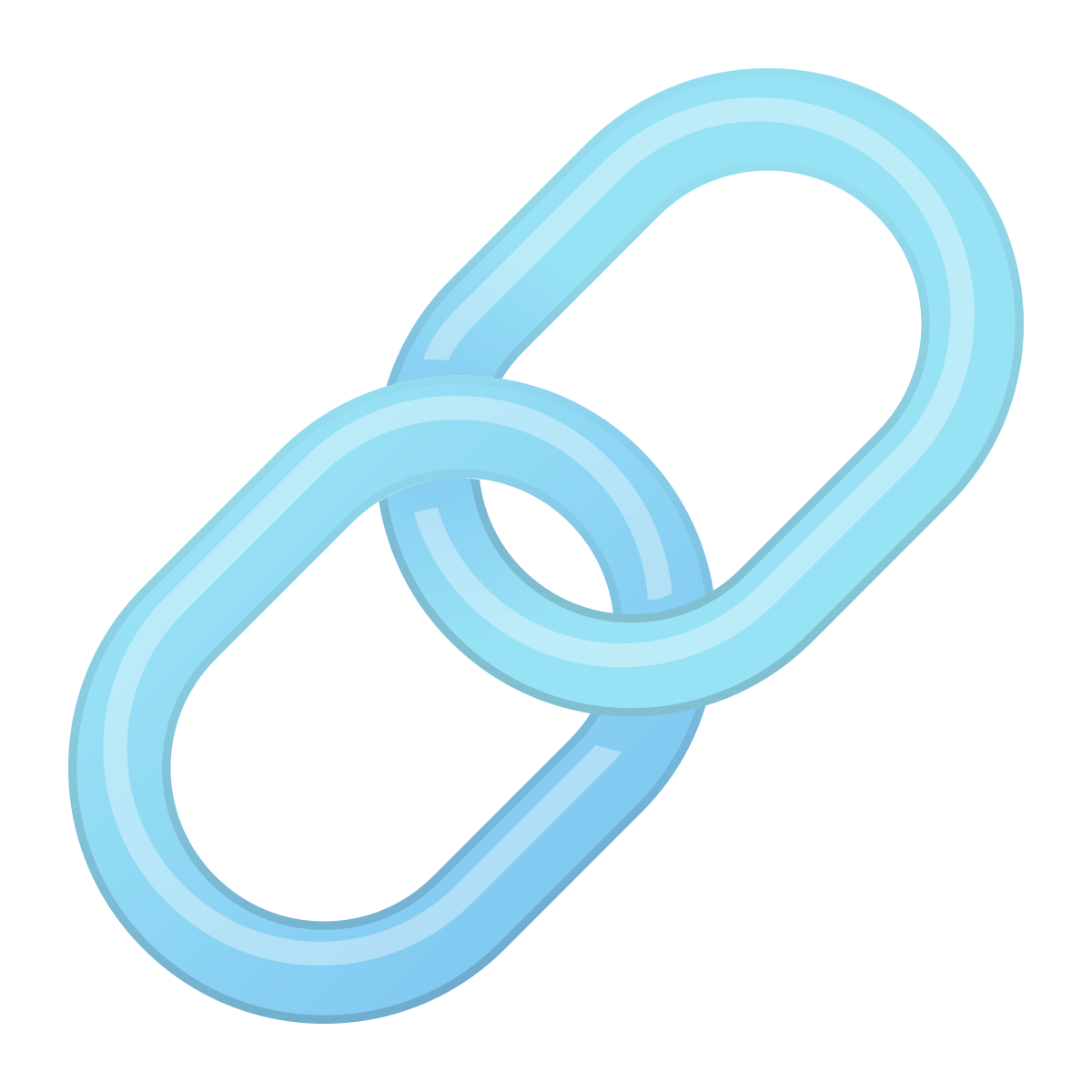 skeuomorphism style link icon