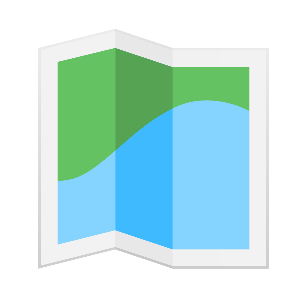 skeuomorphism style map icon