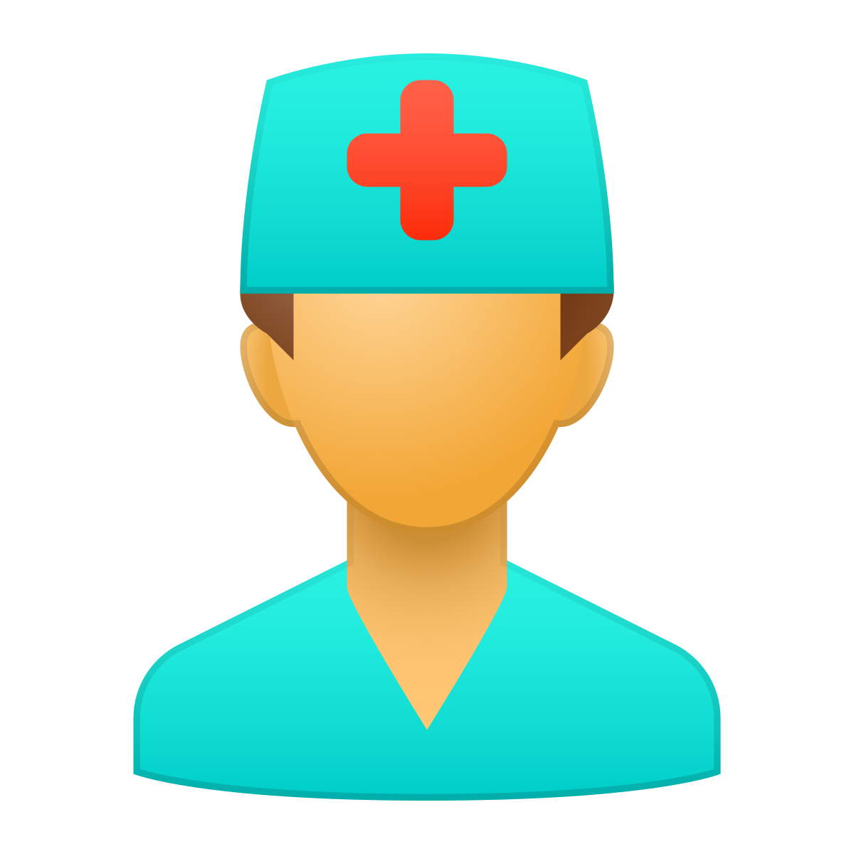 skeuomorphism style medical doctor icon
