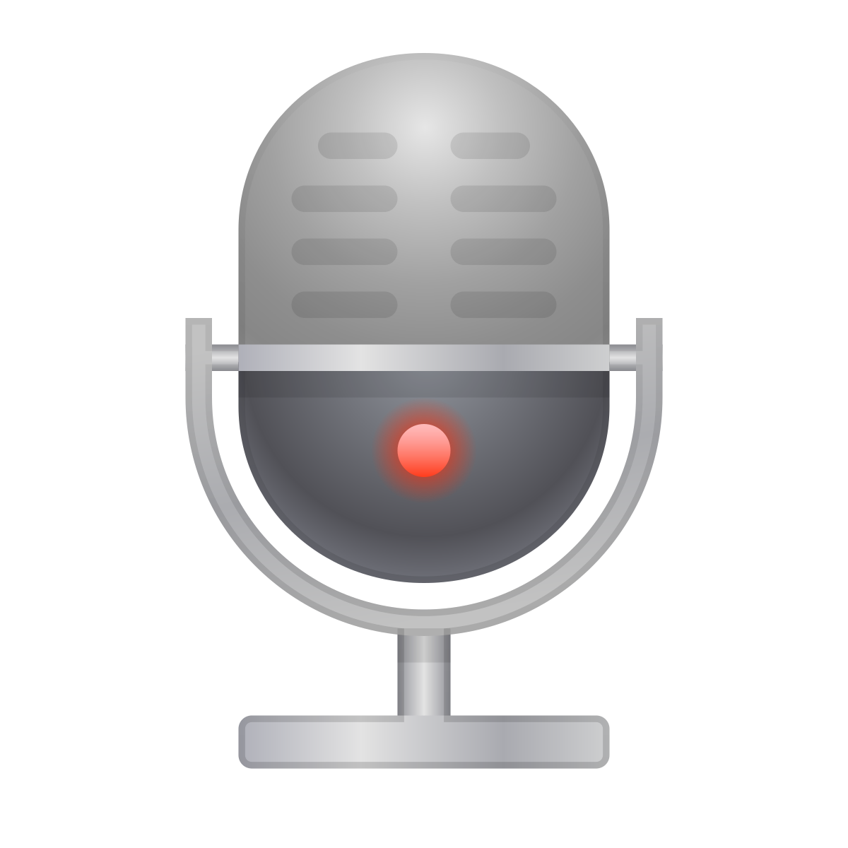 skeuomorphism style microphone icon