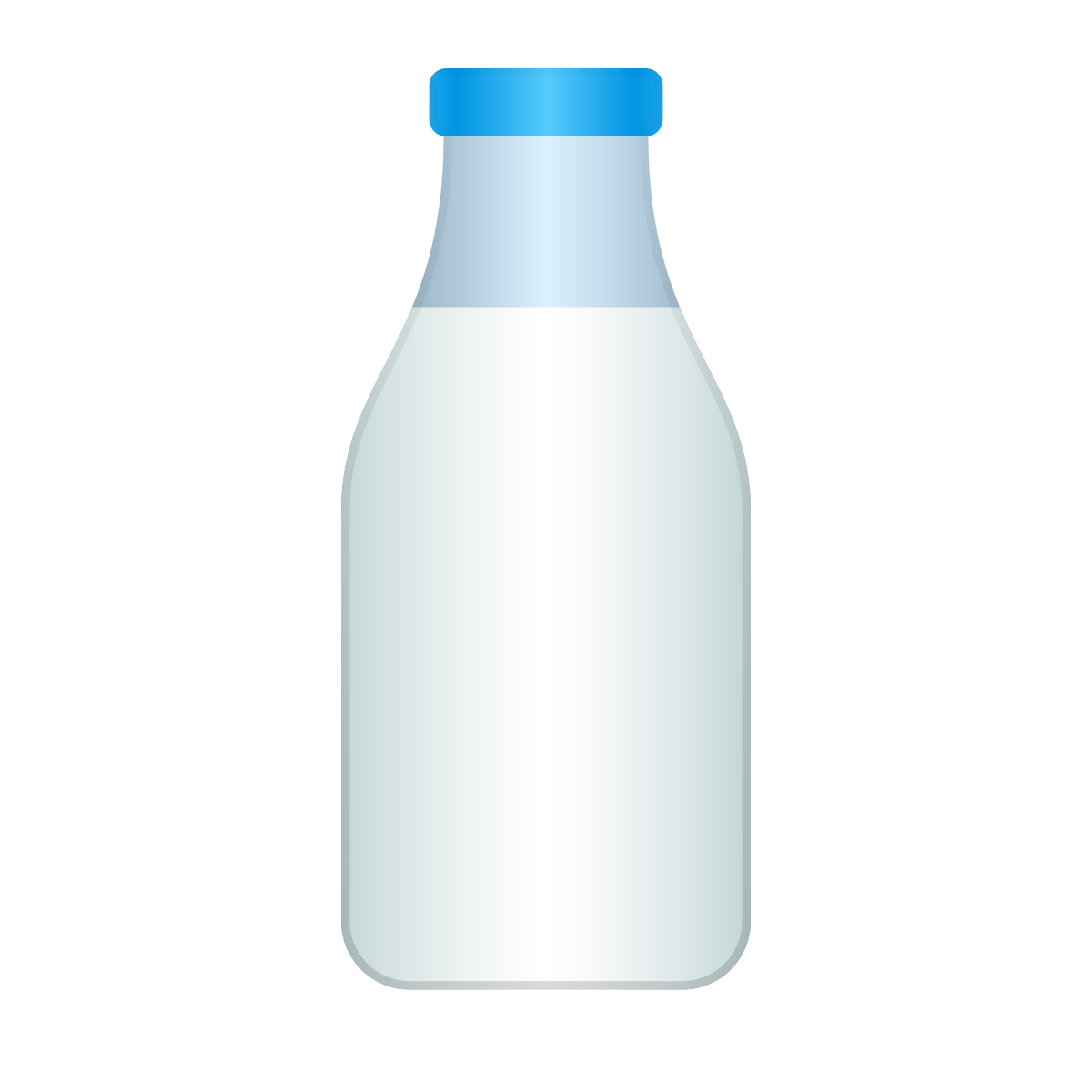 skeuomorphism style milk bottle icon