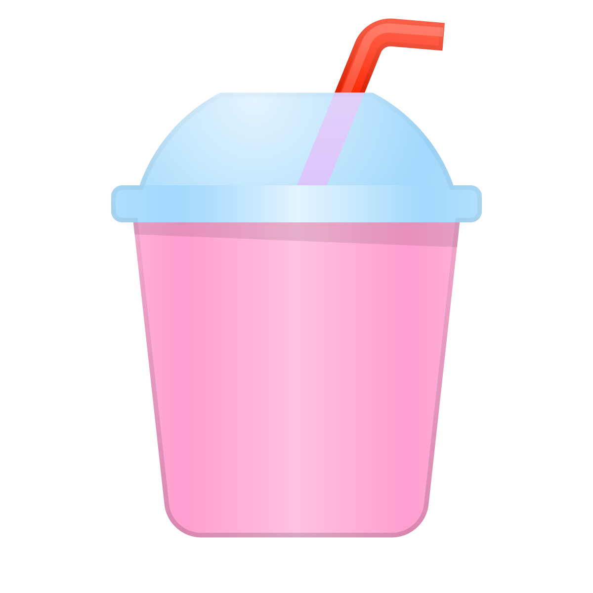 skeuomorphism style milkshake icon