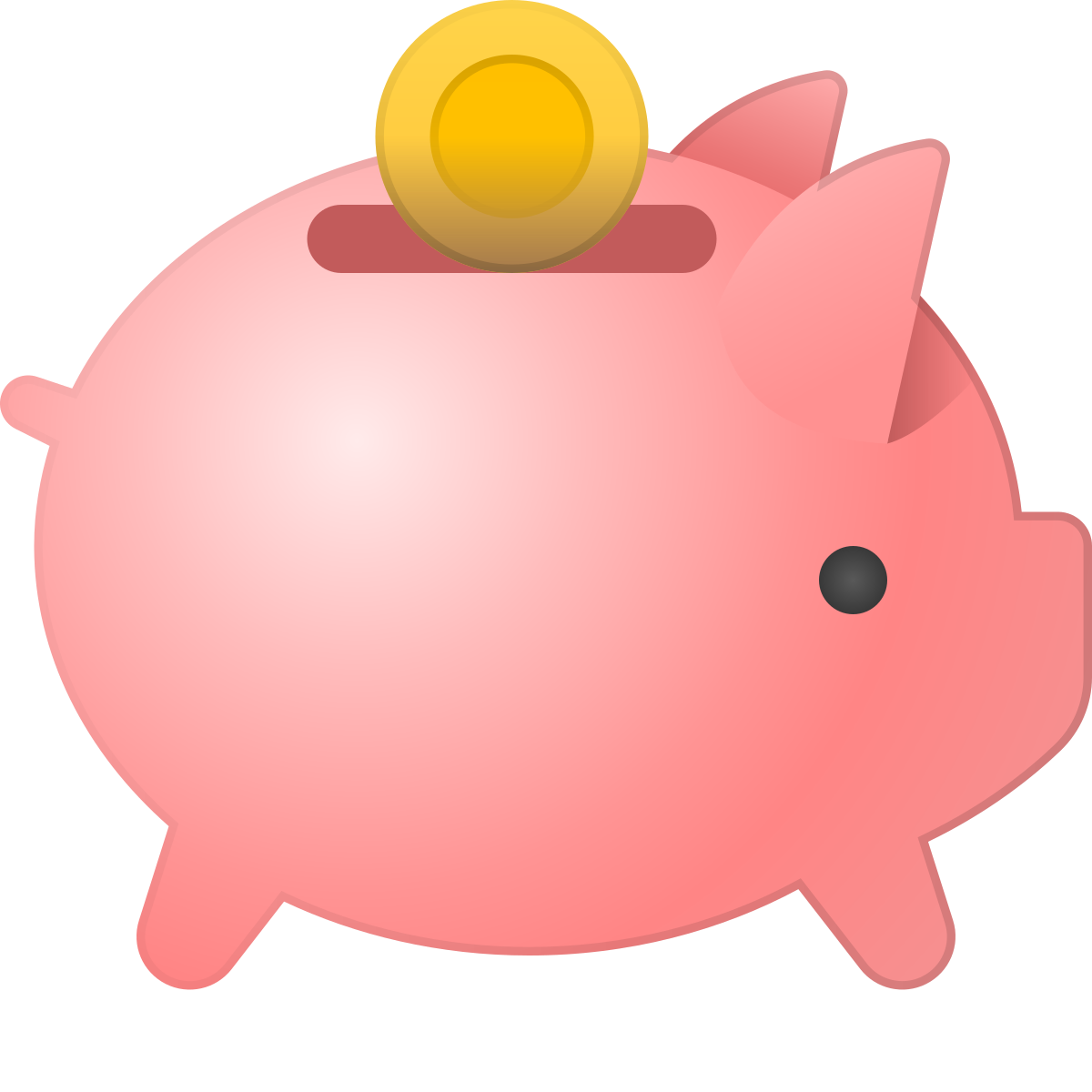 skeuomorphism style money box icon