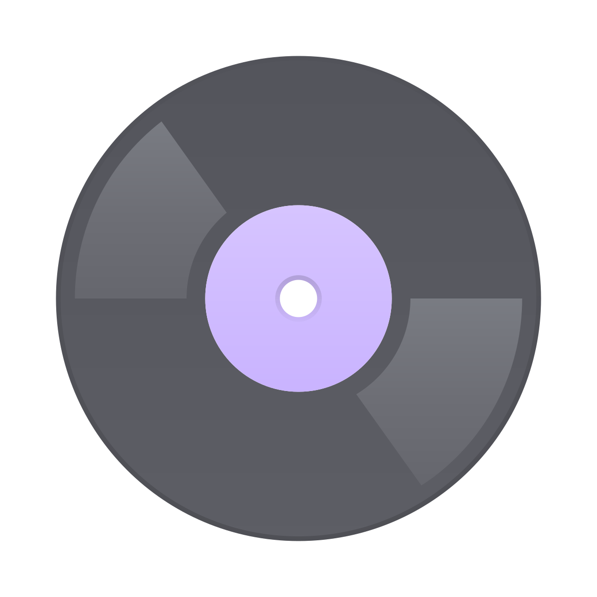skeuomorphism style music record icon