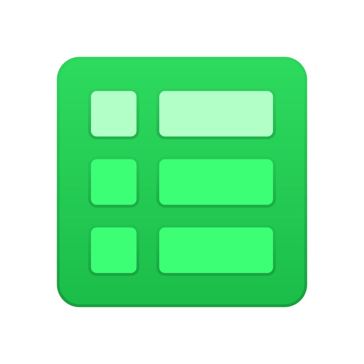 skeuomorphism style neue tabelle icon