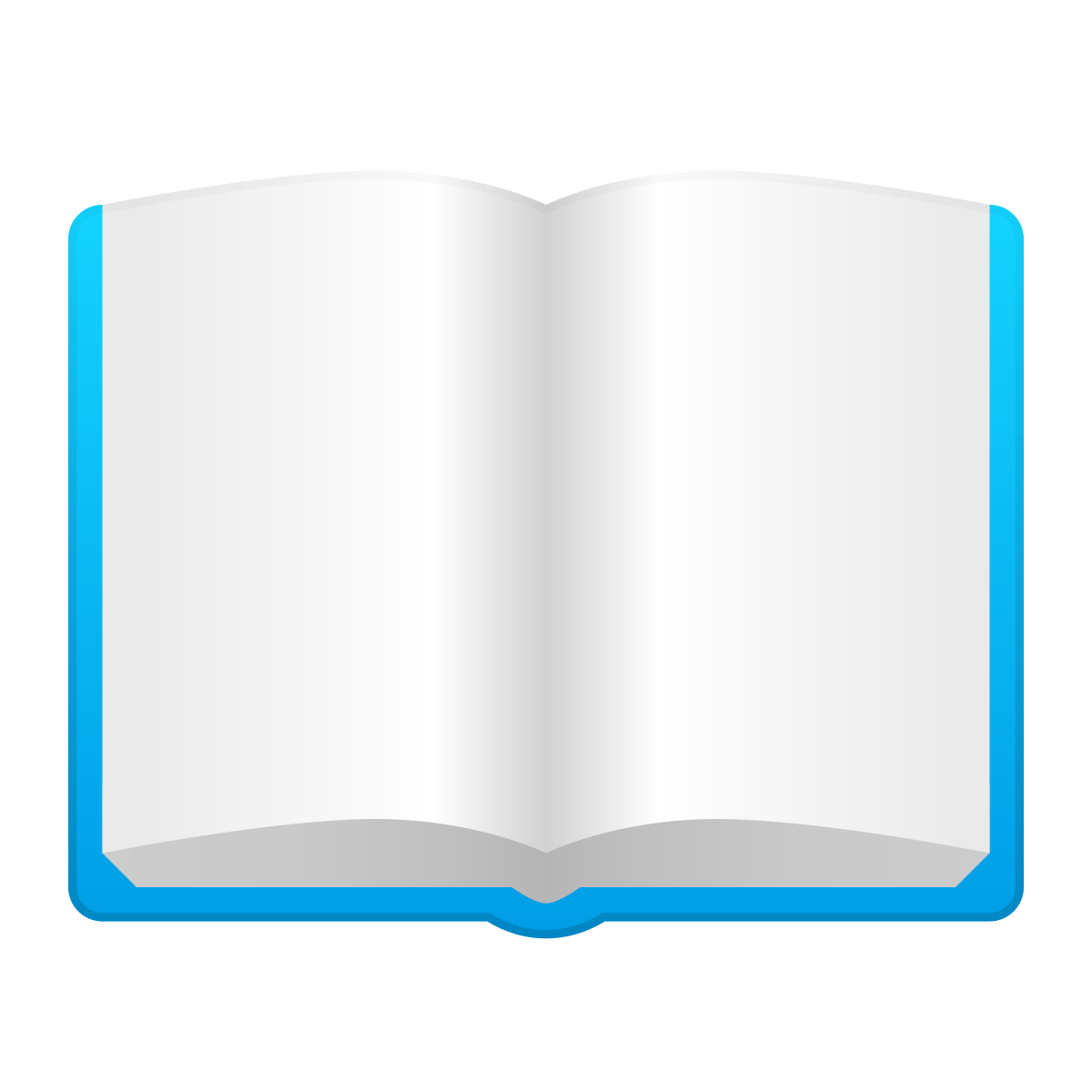 skeuomorphism style open book icon