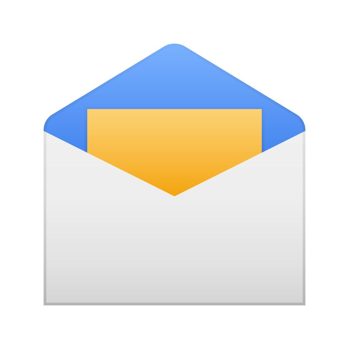 skeuomorphism style 읽기 메시지 icon