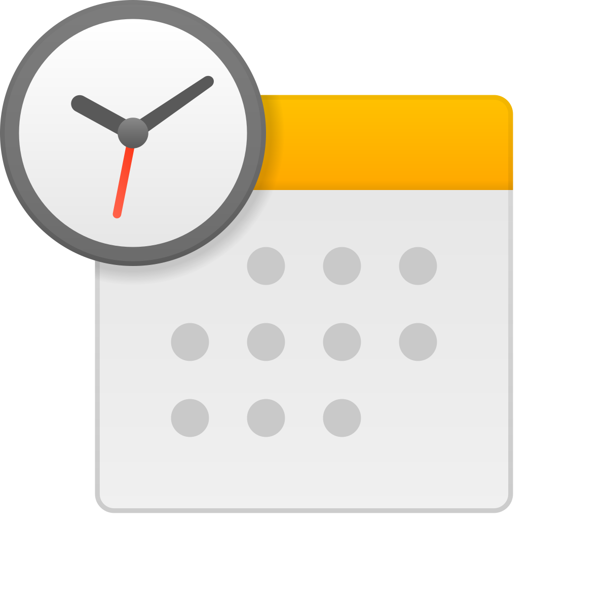 skeuomorphism style overtime icon