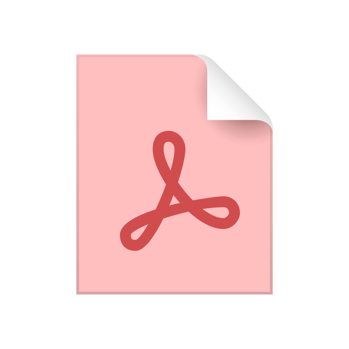 skeuomorphism style pdf icon