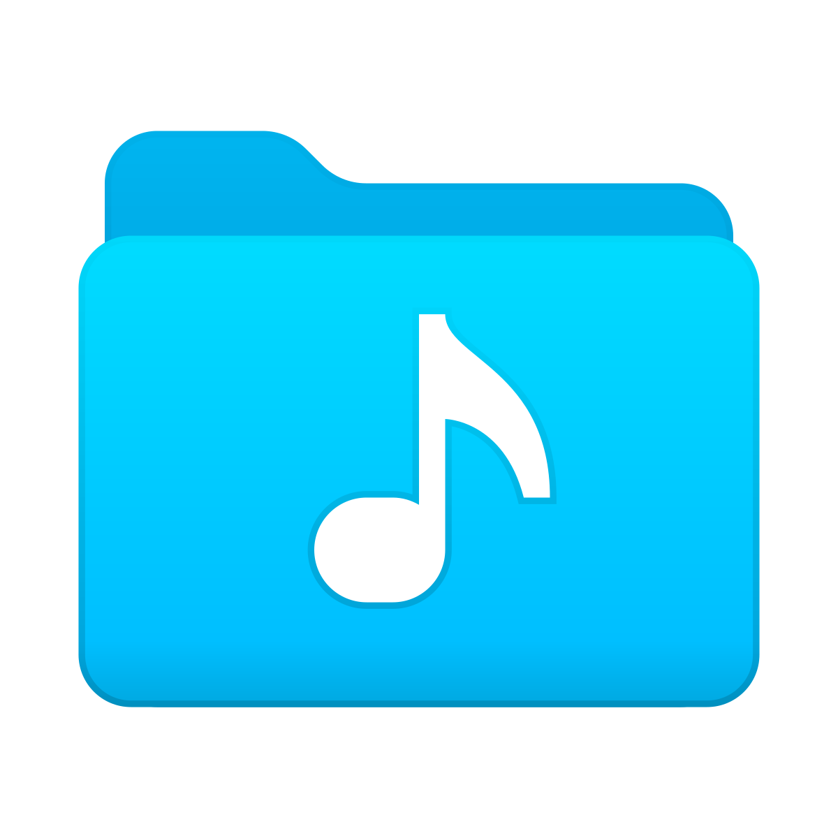 skeuomorphism style photos folder icon