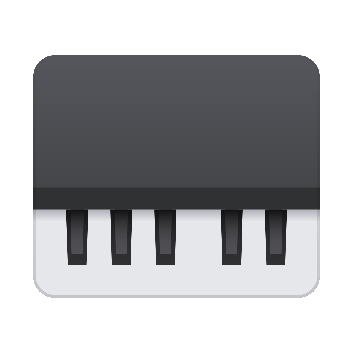 skeuomorphism style piano icon