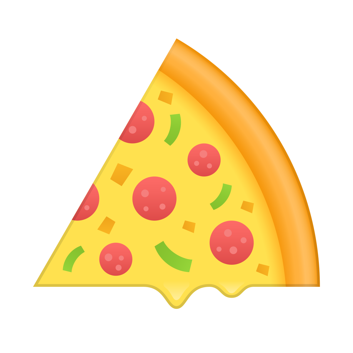 skeuomorphism style pizza icon