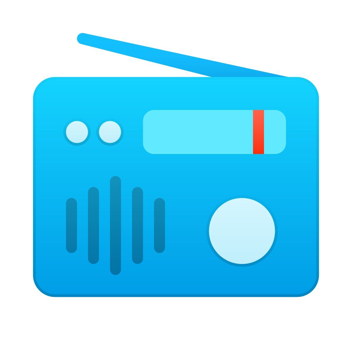 skeuomorphism style rádio icon