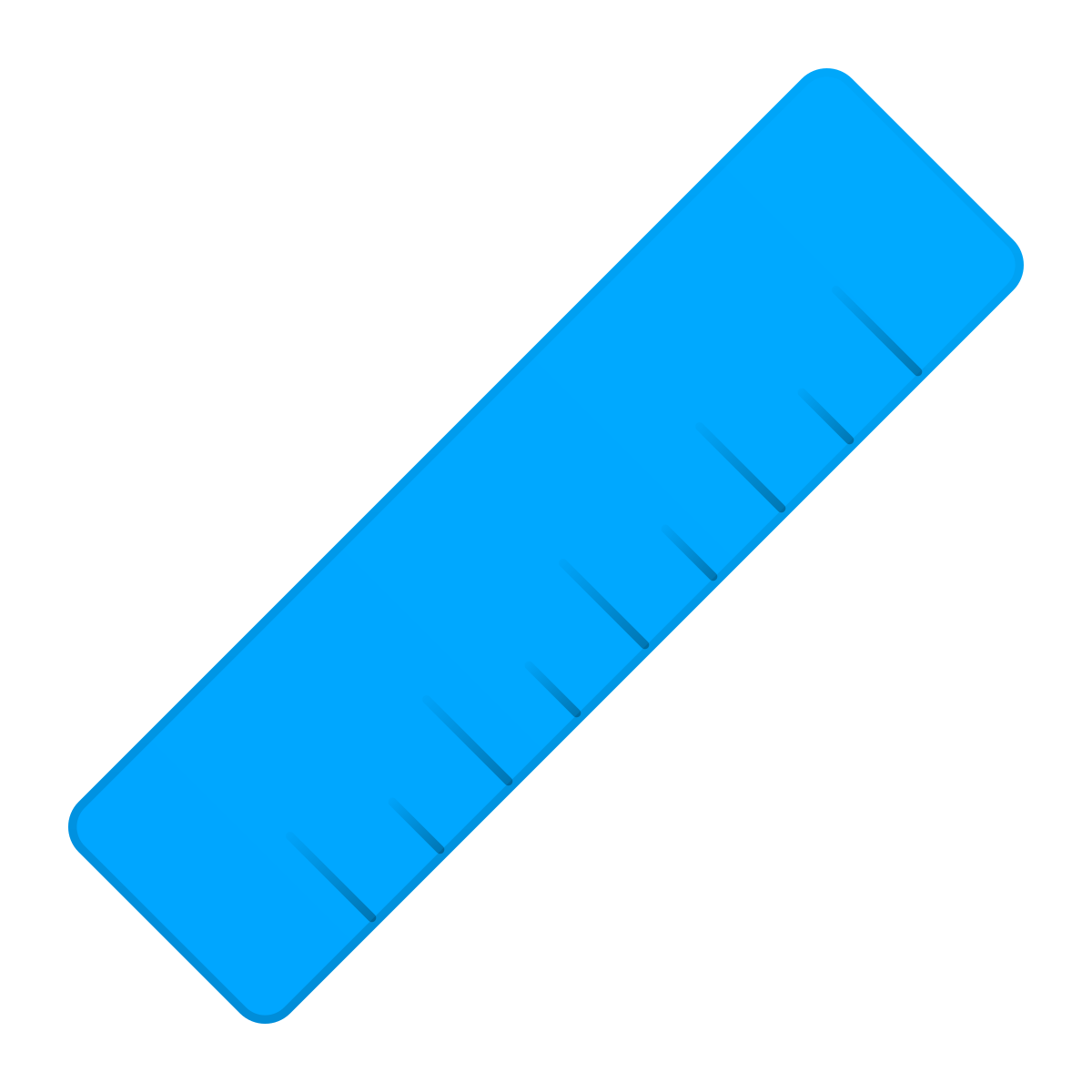 skeuomorphism style ruler icon