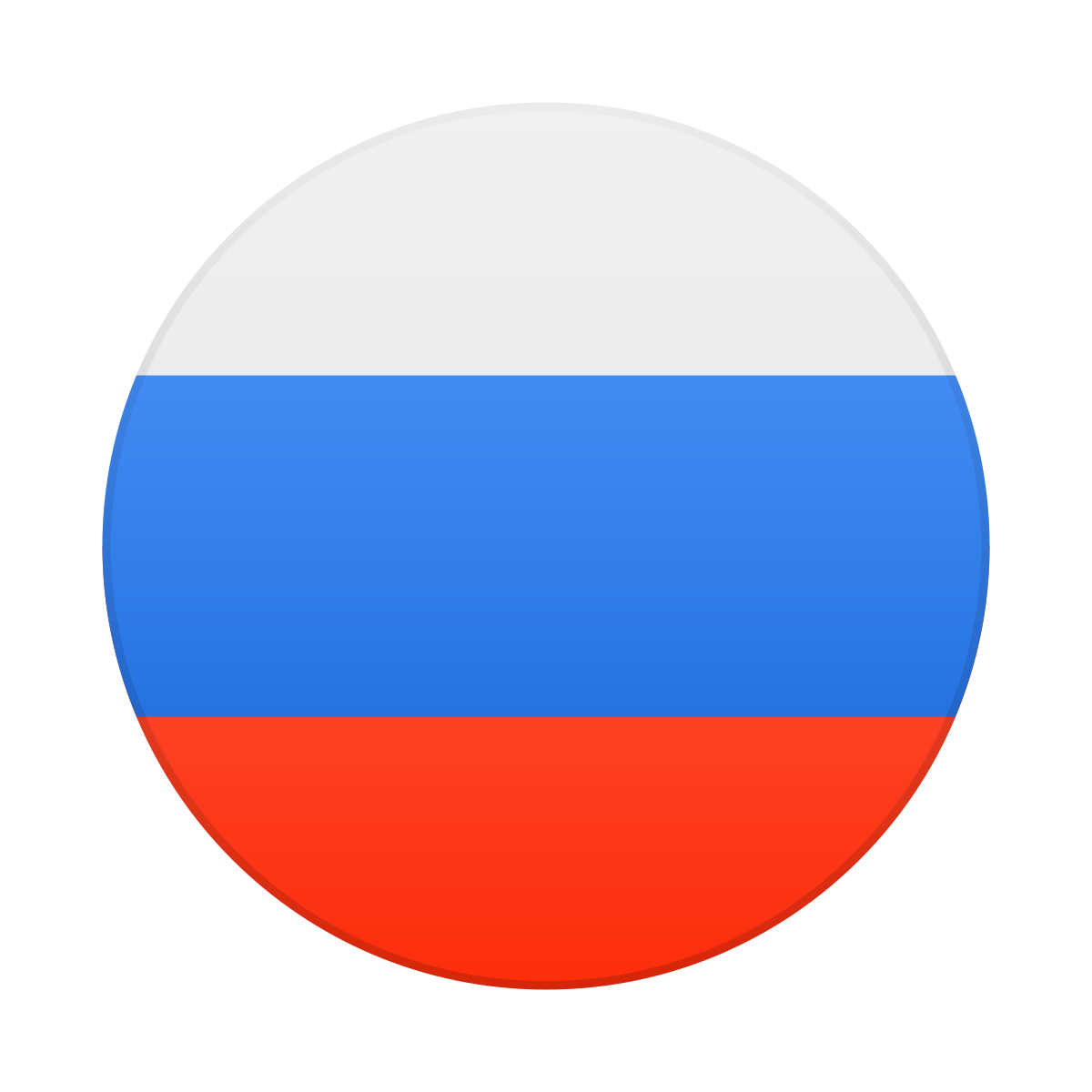 skeuomorphism style russian federation circular icon