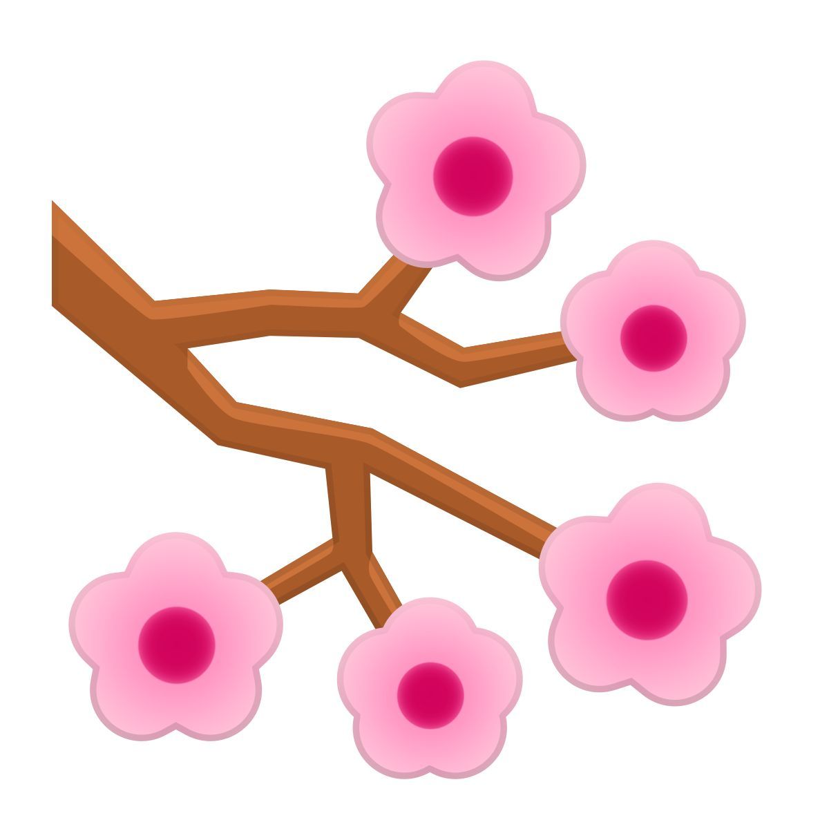 skeuomorphism style sakura icon