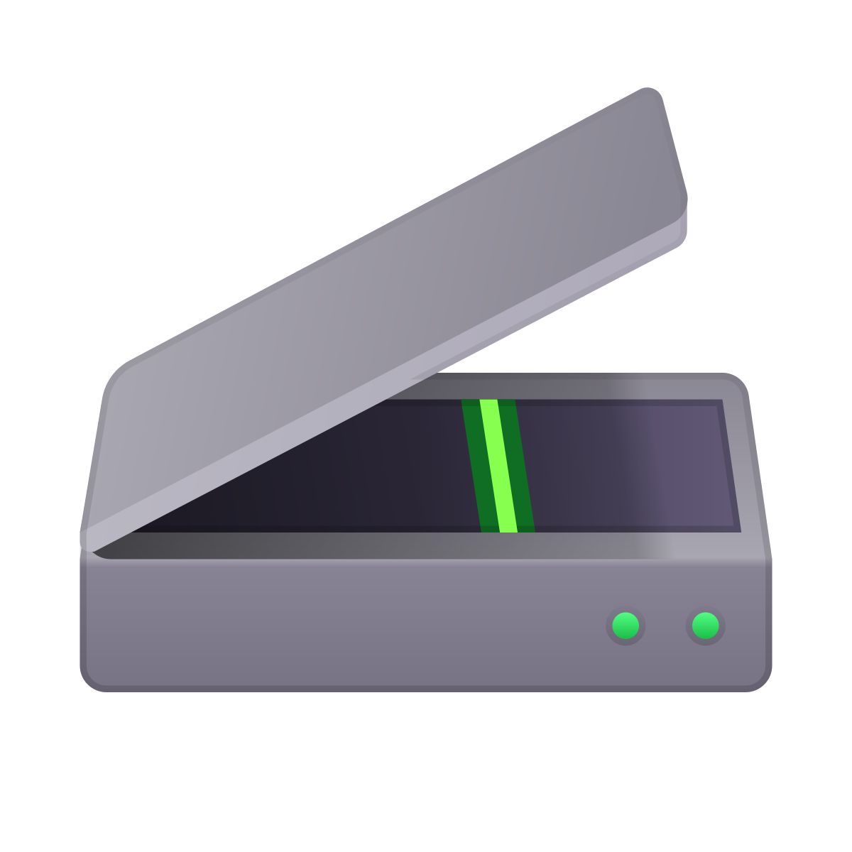 skeuomorphism style scanner icon