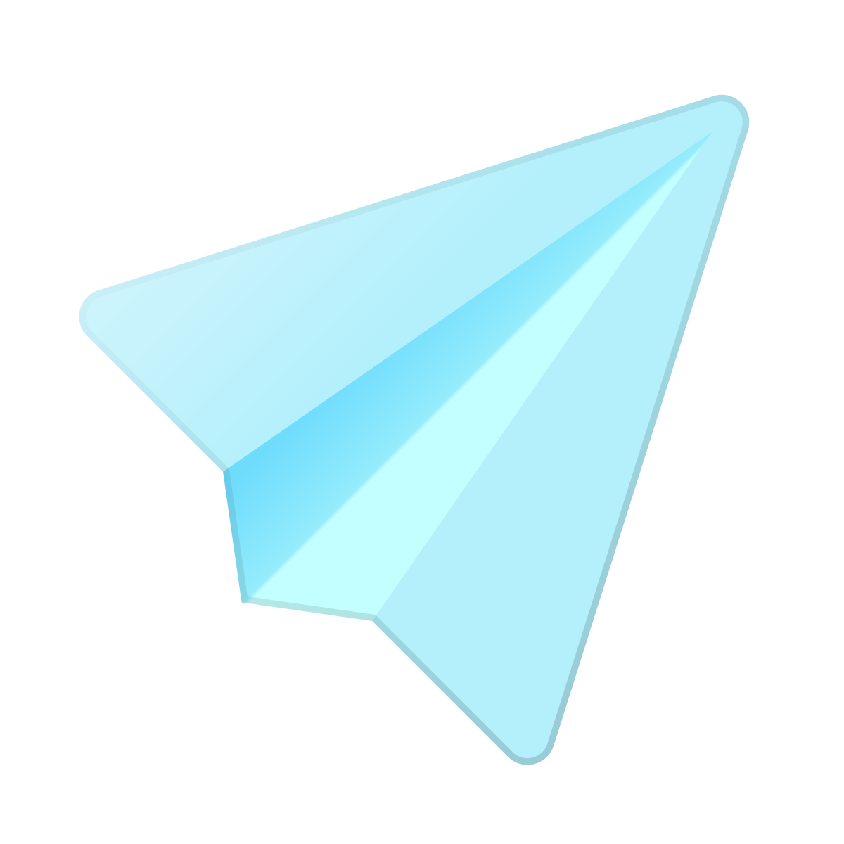 skeuomorphism style sent icon
