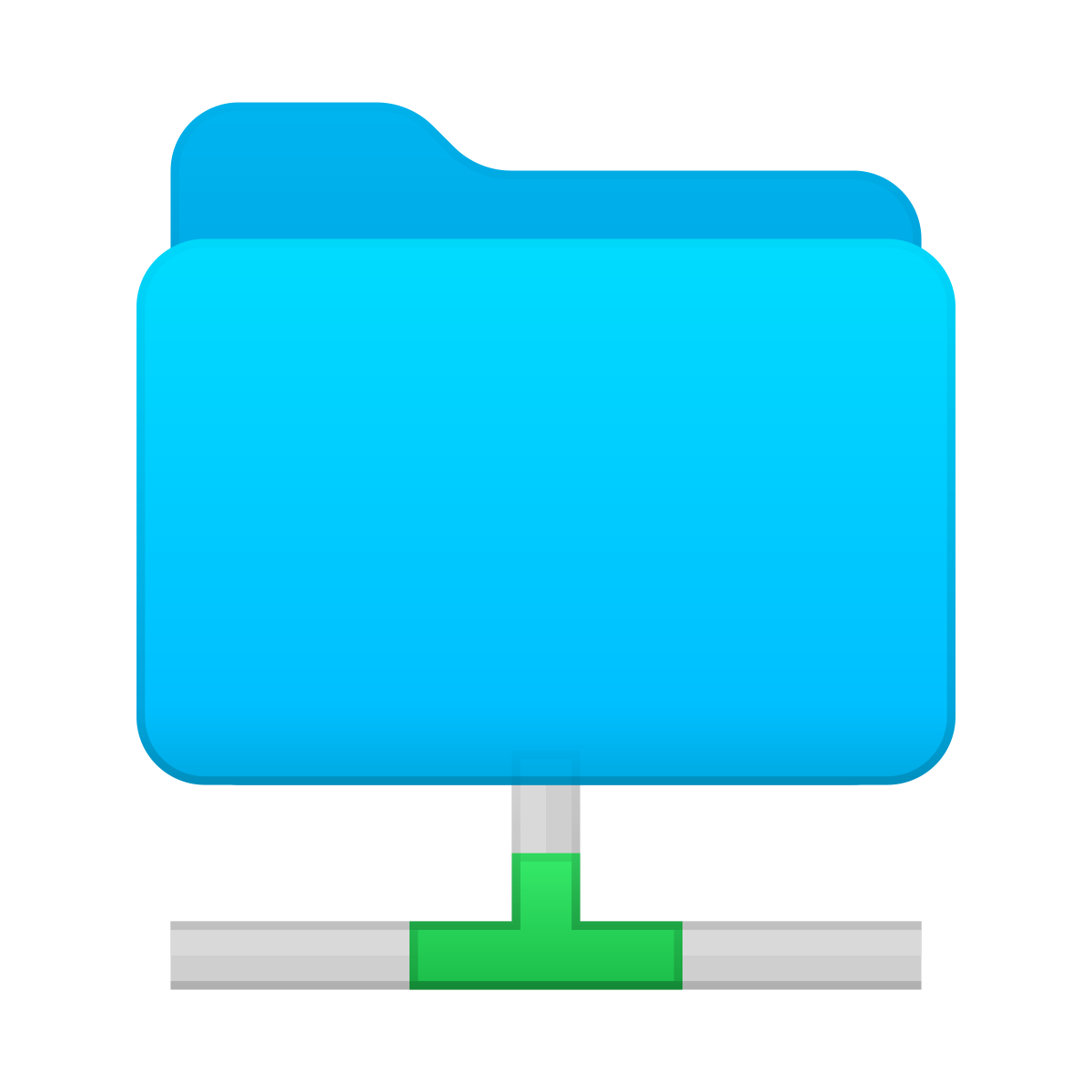 skeuomorphism style shared folder icon