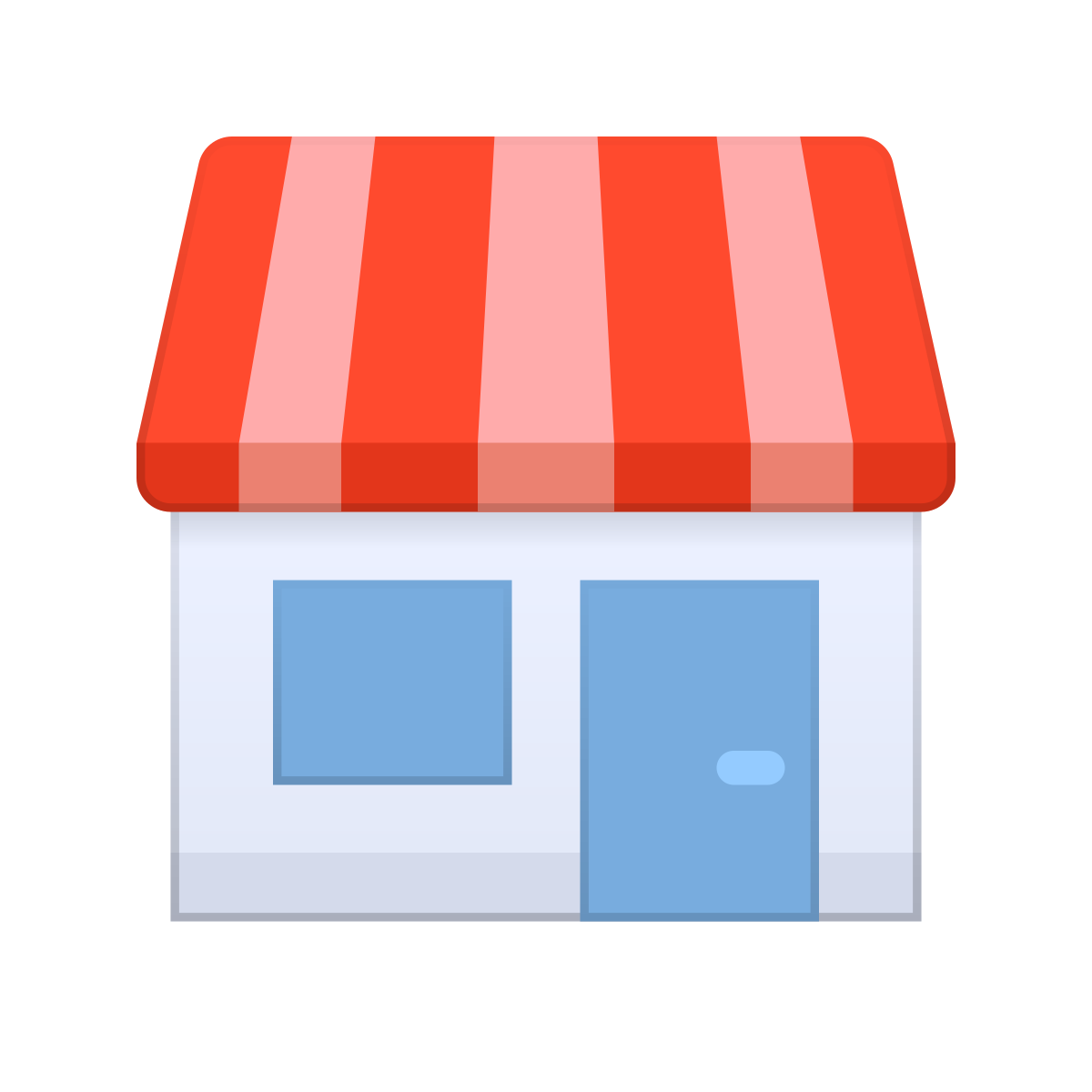 skeuomorphism style shop icon