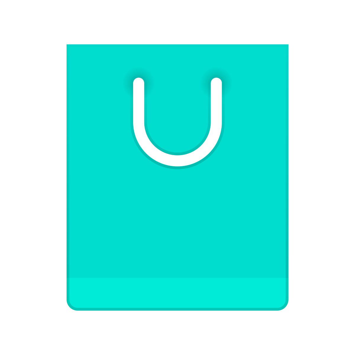 skeuomorphism style shopping bag icon