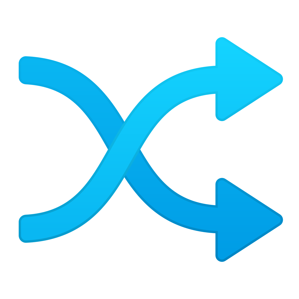 skeuomorphism style shuffle icon