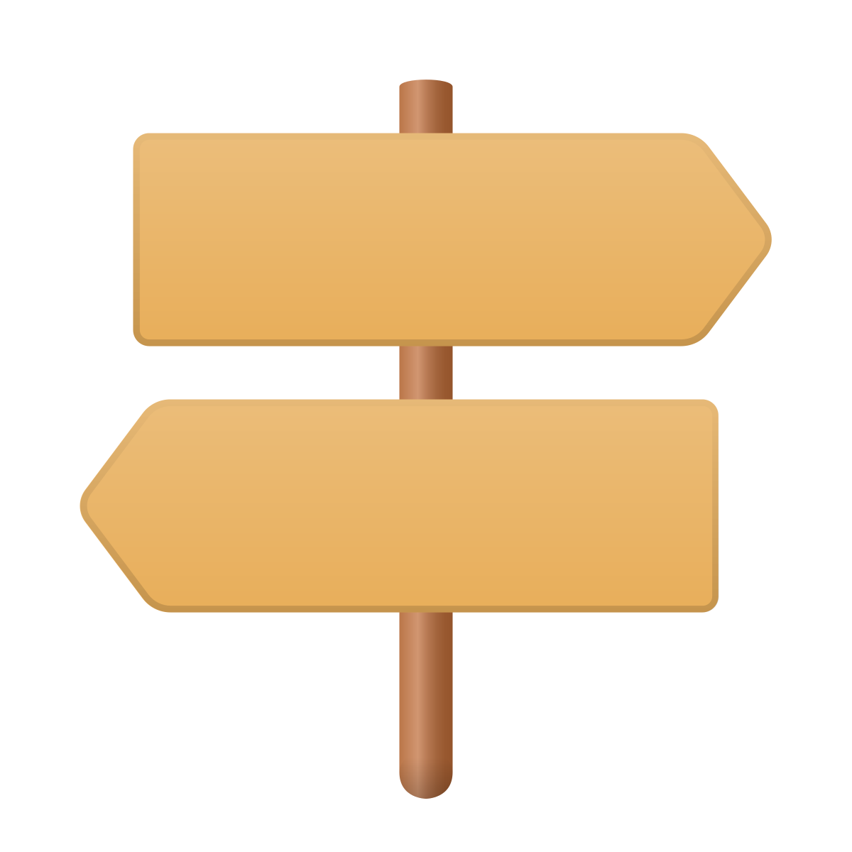 skeuomorphism style signpost icon