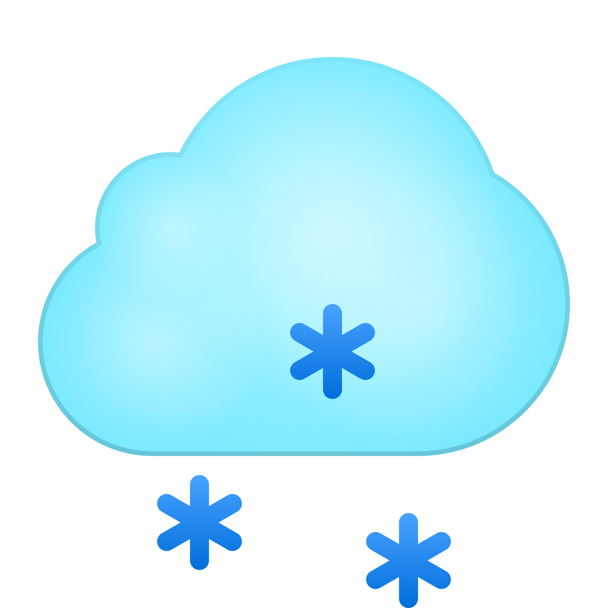 skeuomorphism style snow icon