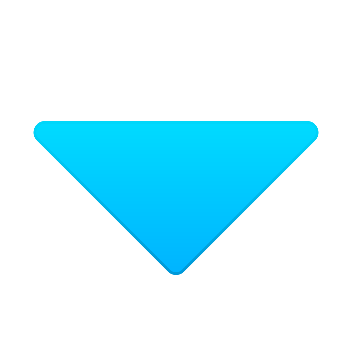 skeuomorphism style sort down icon