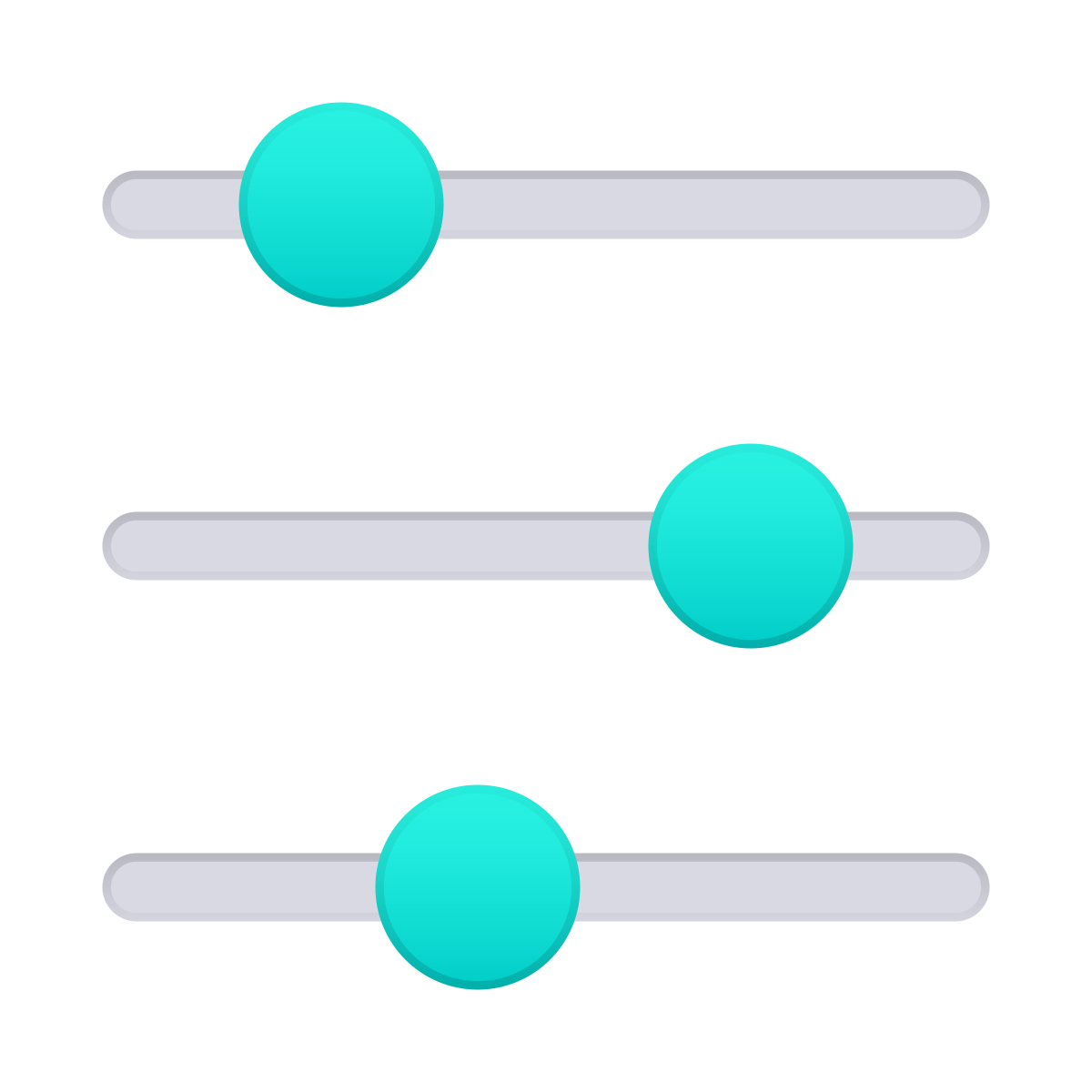 skeuomorphism style sorting options icon