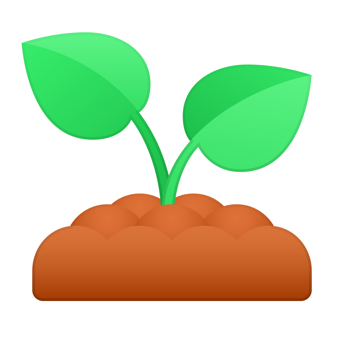 skeuomorphism style sprout icon