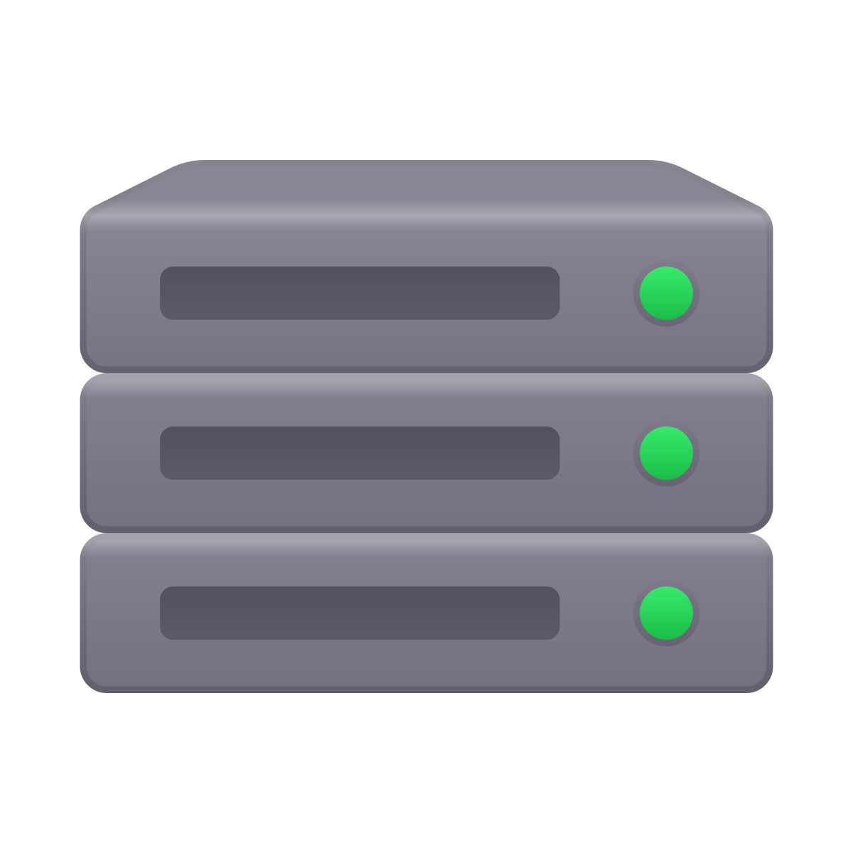 skeuomorphism style stack icon
