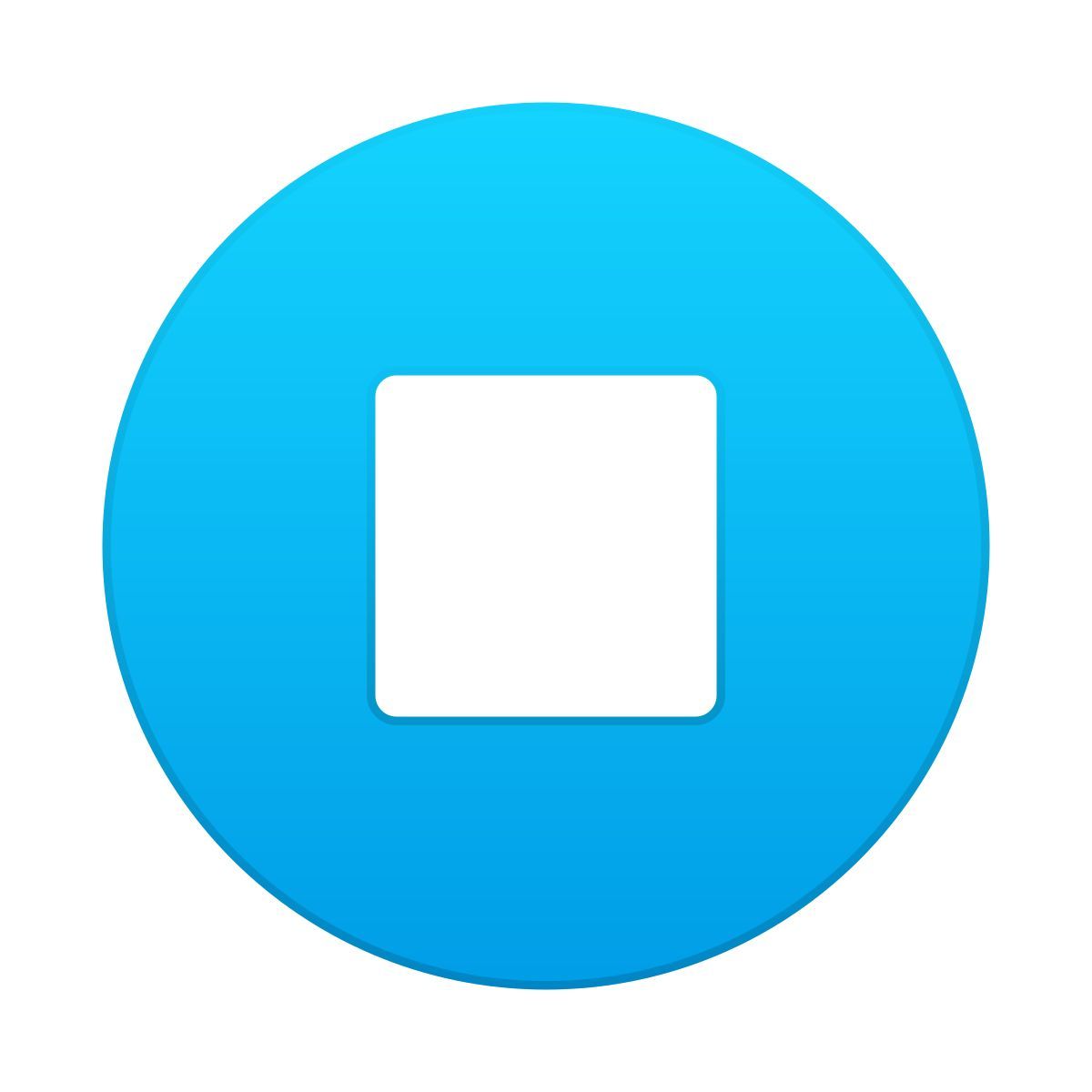 skeuomorphism style detener en círculos icon