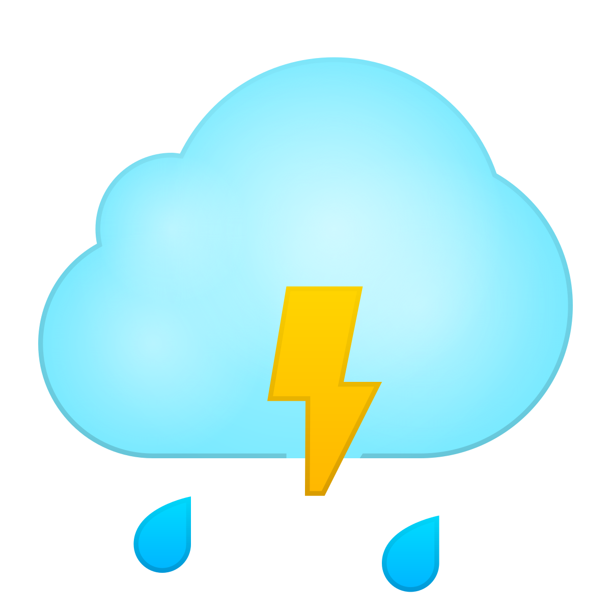 skeuomorphism style storm icon