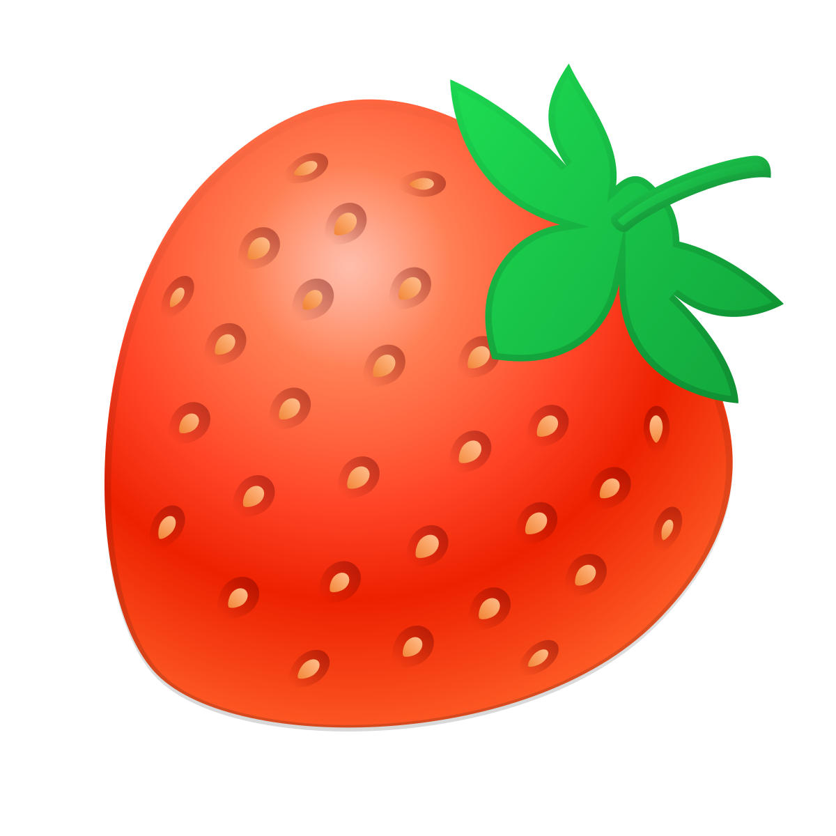 skeuomorphism style strawberry icon