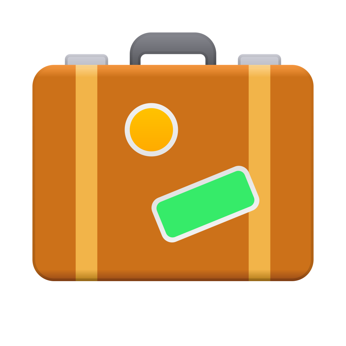 skeuomorphism style suitcase icon