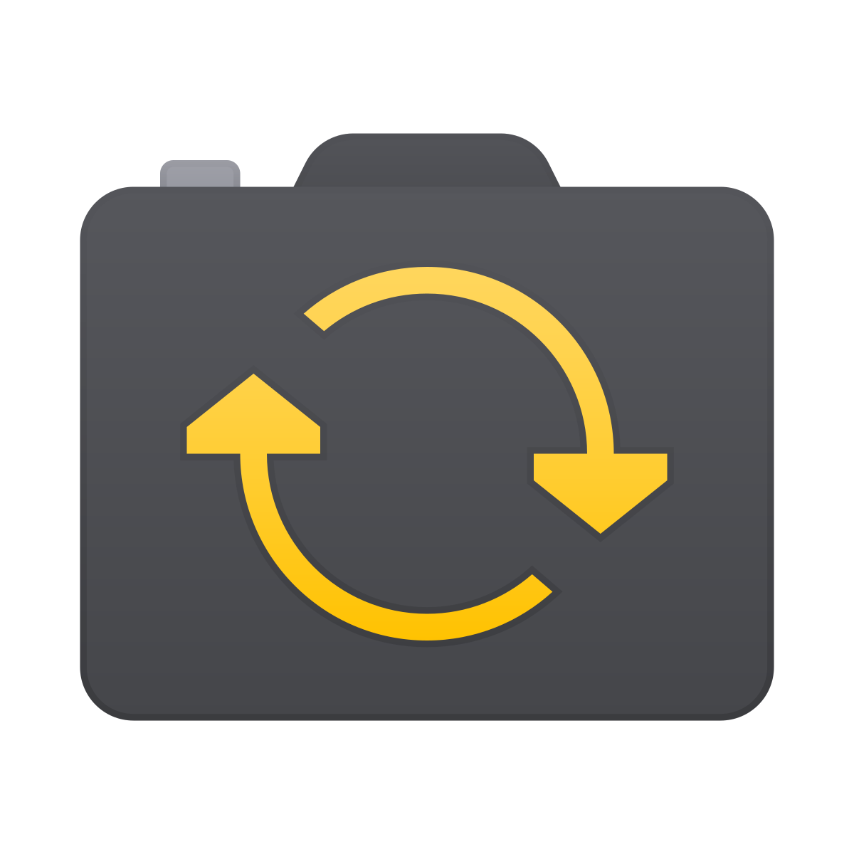 skeuomorphism style switch camera icon