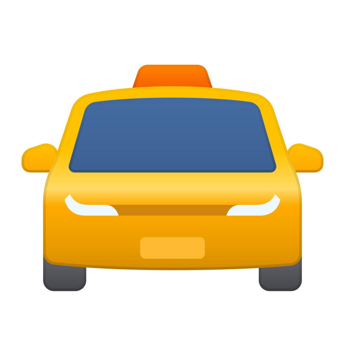 skeuomorphism style taxi icon
