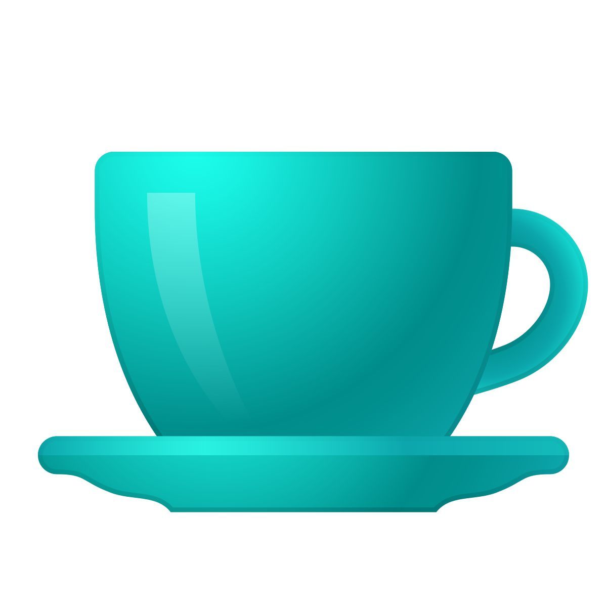 skeuomorphism style coppia di tè icon